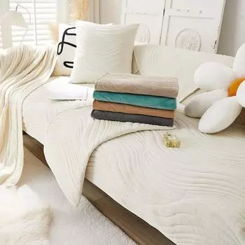 Подушка для дивана, зимняя плюшевая, нескользящая, простая, современная, легкая, роскошная, кожаная подушка для сиденья, утолщенная, бархатная, на четыре сезона, бархатный чехол для дивана 70*70cm