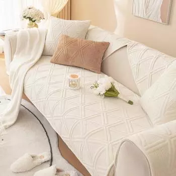 Подушка для дивана, зимняя плюшевая нескользящая четырехсезонная универсальная кожаная подушка для дивана, чехол для полотенец, тканевое полотенце на спинку 70*70