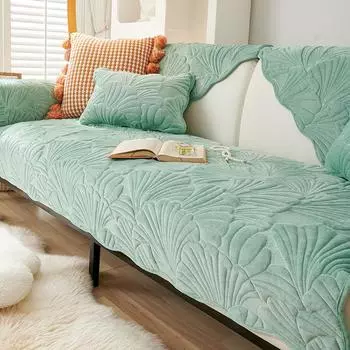 Подушка для дивана, зимняя плюшевая противоскользящая подушка из утолщенного хрустального бархата, подходит для всех сезонов, кожаный чехол для дивана и тканевое полотенце 70*70cm