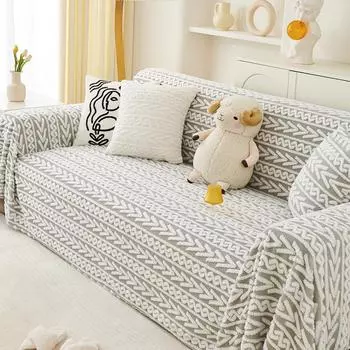 Подушка для дивана, зимняя плюшевая противоскользящая подушка для сиденья, зимняя версия, утолщенная и простая новая подушка для сиденья, тканевый чехол для дивана, универсальный 180*130cm