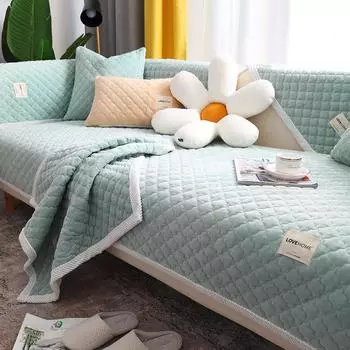 Подушка для дивана, зимняя плюшевая утолщенная подушка, простая современная универсальная зимняя мягкая подушка для четырех сезонов, тканевый чехол для дивана 70*70