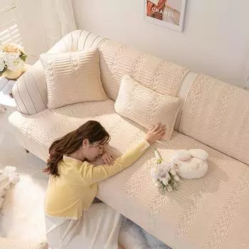 Подушка для дивана, зимняя противоскользящая плюшевая подушка для четырех сезонов, новая зимняя простая тканевая подушка. 70*70cm