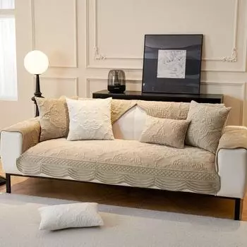 Подушка для дивана зимняя противоскользящая плюшевая утолщенная осенне-зимняя кожаная подушка чехол для дивана чехол для дивана ткань 70*70cm