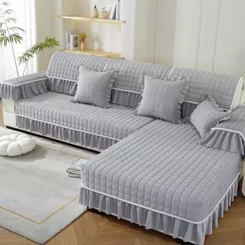 Подушка для дивана, зимняя противоскользящая, толстый флисовый чехол для дивана, полностью покрытый, бытовой, современный, для гостиной, универсальный на четыре сезона 70*70cm