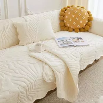 Подушка для дивана, зимняя скандинавская простая утолщенная нескользящая подушка для сиденья, плюшевое полотенце на спинку, чехол для дивана, чехол 70*70