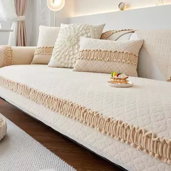 Подушка для дивана зимняя утолщенная флисовая подушка кремового стиля французский стиль безворсовый чехол для дивана ткань 70*70cm