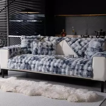 Подушка для дивана, зимняя утолщенная флисовая подушка, нескользящая высококачественная ткань для чехла на диван, французский вход Lux 70*70cm