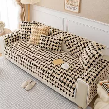 Подушка для дивана, зимняя утолщенная флисовая подушка, нескользящий кожаный чехол для дивана, ткань 70*70cm