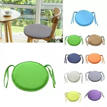 Подушка для домашнего использования из толстой круглой губки, подушка для ремня на стул, простая тканевая подушка для обеденного стула, круглая подушка для табурета, подушка для пука 30*30 темно-синий