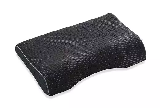 Подушка для французской кровати, черная, 57 x 37 см, подушка для плеча, жесткая подушка, соответствующая по жесткости матрасу LT, дезинфицирующая, моющаяся, произведена в Японии чёрный