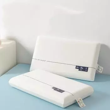 Подушка для глубокого сна с эффектом памяти, не создающая давления. Особая защита шеи. Подушка для глубокого сна с сердцевиной из медленно восстанавливающейся пены с эффектом памяти, пригодная для машинной стирки и дышащая. 42*70*6cm белый