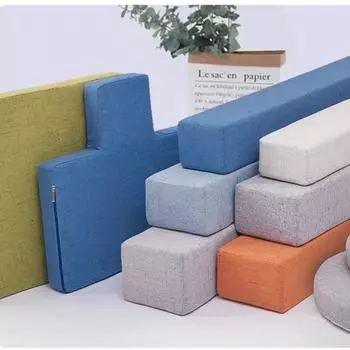 Подушка для изголовья кровати, наполнитель зазора между матрасом и подушкой для кровати, подушка для дивана 120x5x8cm светло-серый