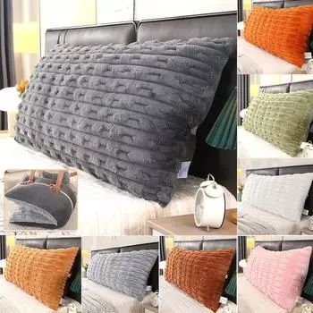 Подушка для изголовья, треугольная подушка для чтения, большая подушка для позиционирования спинки, поддержка тела, клиновая подушка для сна для изголовья кровати 60x55x20cm