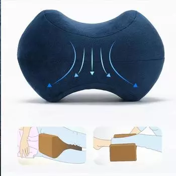 Подушка для колена из пены с эффектом памяти, ортопедическая подушка для ног, подушка для кровати, поддержка облегчения боли, защита колена и ног чёрный