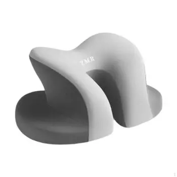 Подушка для комфорта шеи во время перелетов и сна за столом серый