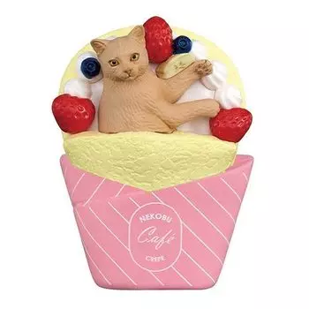Подушка для кошек Felissimo Nekobu Sweets, фигурка 2, игрушка-капсула Gacha Gacha [2]. Креп] (Отдельный предмет)
