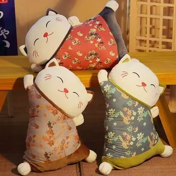 Подушка для кошек, офисная, двойного назначения, два в одном, подушка для защиты талии, подушка для гостиной, дивана, подушка для талии, съемная, моющаяся, для автомобиля 55cm