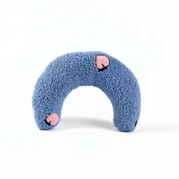 Подушка для кошек с игрушками U-образной формы, защита шейного отдела позвоночника, глубокий сон, подушка для домашних животных, подушка для собак и кошек, товары для животных бежевый