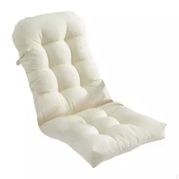 Подушка для кресла-качалки, шезлонг, противоскользящий дизайн с завязками и высокой спинкой для бежевый