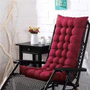 Подушка для кресла с высокой спинкой 48смx120смx8см Очень мягкая, для кресла-реклайнера, Легко стирается, Замена красный