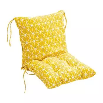 Подушка для кресла с высокой спинкой с геометрическим принтом, подушка для кресла-качалки, подушка для сиденья и спинки с ремешками для уличного кресла для патио A