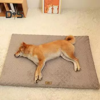 Подушка для кровати для домашних животных, мягкая бархатная подушка для собак, зимнее одеяло для собак, моющийся матрас для сна домашних животных, кровать для кошек и собак S верблюд