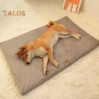 Подушка для кровати для домашних животных, мягкая бархатная подушка для собак, зимнее одеяло для собак, моющийся матрас для сна домашних животных, кровать для кошек и собак S верблюд