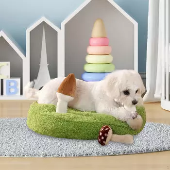 Подушка для кровати для кошки с противоскользящим дном, удобная, моющаяся, мягкая, декоративная, для гнезда домашних животных