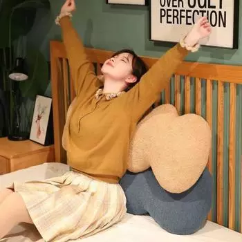 Подушка для кровати, мягкая текстура, компаньон, хлопок, полезная подушка для сна для девочек, прикроватная подушка для спальни, товары для дома оранжевый