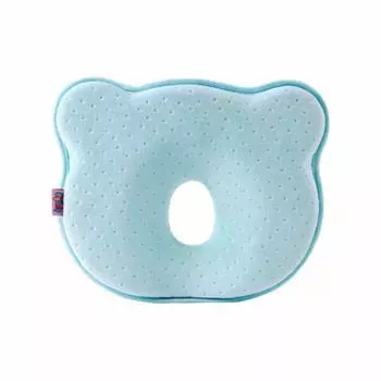 Подушка для кроватки Prevent Flat Head из пеноматериала с эффектом памяти Подушка для поддержки сна новорожденного ребенка из пеноматериала с эффектом памяти 23*26*3cm синий