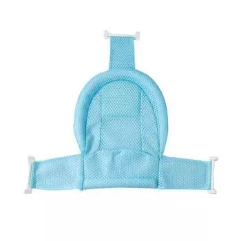 Подушка для купания младенцев, дышащая, мягкая, нескользящая, в форме буквы Т, сетчатый коврик для душа для младенцев, ванночка для младенцев синий