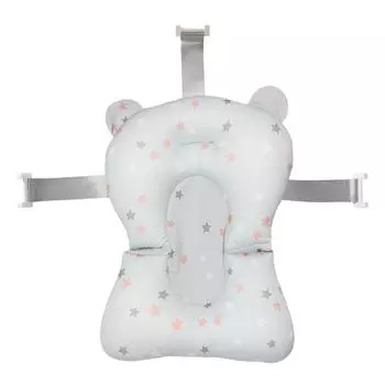 Подушка для купания младенцев, противоскользящая, для новорожденных, переносная, обеспечивает комфорт и поддержку для ребенка 0-12 месяцев светло-синий