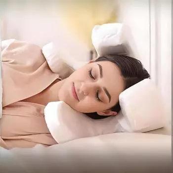 Подушка для лица + Бесплатная белая атласная наволочка! Красивый сон, против морщин и старения, сон для спины золотой