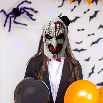 Подушка для лица клоуна на Хэллоуин, латексная мягкая кровавая подушка-ужастик, реквизит для костюма взрослого страшного лица, аксессуары для косплея