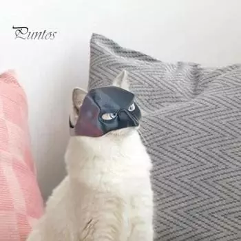 Подушка для лица летучей мыши, кошки, мстителя, шляпа для косплея, аксессуар для костюма на Хэллоуин, 3D-печатный реквизит для наряда питомца 9cm красный черный