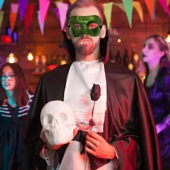 Подушка для лица на Хэллоуин, мужская ретро-подушка на половину лица, аксессуар для костюмированной вечеринки на Хэллоуин C