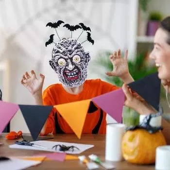 Подушка для лица на Хэллоуин, реалистичный страшный головной убор, праздничный реквизит для костюма ужасов, аксессуар арбуз красный