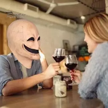 Подушка для лица с ужасом, жуткий латексный шлем на Хэллоуин, чужой, безликий, мужской костюм, украшение для косплея, вечерние наряды, реквизит B