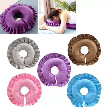 Подушка для лица в салоне красоты U-образной формы для массажных столов, универсальная подголовная подушка для лица, подушка для шеи, подушка для головы, спа-кровать, кресло розовый