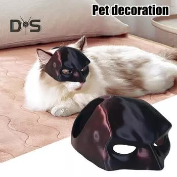 Подушка для лица в виде кошки-летучей мыши, шляпа для косплея кошки-летучей мыши с отверстиями для ушей, реквизит для костюмированной вечеринки для украшения питомца 9cm белый