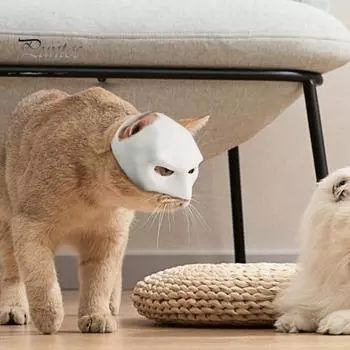 Подушка для лица в виде кошки-летучей мыши, шляпа для косплея кошки-летучей мыши с отверстиями для ушей, реквизит для костюмированной вечеринки для украшения питомца 9cm красный черный