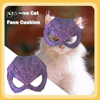Подушка для лица в виде летучей мыши, кошки-мстителя, шляпа для косплея летучей мыши на 3D-принтере, реквизит для костюма кошки, аксессуар для костюма питомца для вечеринок M чёрный/красный