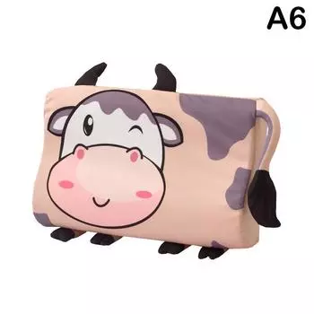 Подушка для малышей из пены с эффектом памяти и наполнителем из волокон с медленным отскоком, мягкая детская подушка, маленькая дышащая подушка для шеи, подушки с героями мультфильмов, можно стирать A6