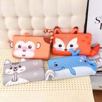 Подушка для малышей из пены с эффектом памяти и наполнителем из волокон с медленным отскоком, мягкая детская подушка, маленькая дышащая подушка для шеи, подушки с героями мультфильмов, можно стирать A2