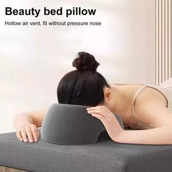Подушка для массажа лицом вниз, подушка для головы для сна в положении лежа на животе, дышащая подушка для головы с отверстием для лица для восстановления после операции на глазах M темно-серого