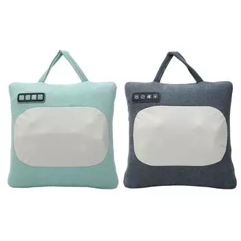 Подушка для массажа шеи и талии, 3 режима, горячая компрессия, вибрация, электрическая подушка для массажа шеи и плеч Green