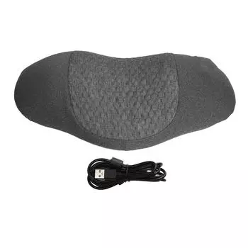 Подушка для массажа шеи с изгибом, вибрация, горячее сжатие, цилиндричность, подогрев, массажная подушка для шеи, серая