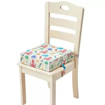 Подушка для младенцев и детей, повышенная толстая подушка для еды и обучения, повышающая подушка, водонепроницаемая, съемная и моющаяся 32*36*9cm