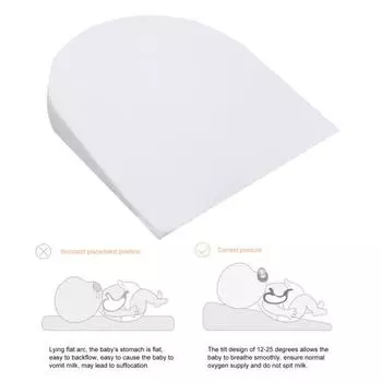 Подушка для младенцев с антирвотным эффектом, антирефлюксная подушка для колик, пена для коляски, кровать с наклоном 12–15 градусов, пена с эффектом памяти, поддерживающая подушка для новорожденных серый