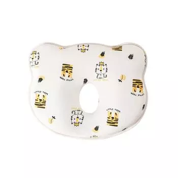 Подушка для младенцев Тип А, подушка для сна с эффектом памяти, полностью из хлопка, антисмещение, подушка для коррекции формы головы, подушка для коррекции One Size бежевый